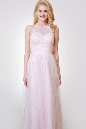 Plissiertes A-Line Nackenband schick Elegantes Brautjungfernkleid mit Reißverschluss - Bild 5