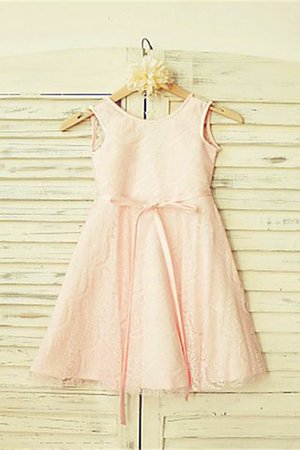 Robe de cortège enfant ceinture col u profond longueur mollet a-ligne de princesse - Photo 1