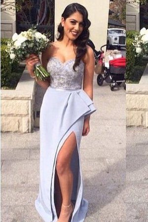Robe de bal naturel pailleté avec perle de traîne courte col en forme de cœur - Photo 1