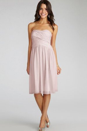 Robe demoiselle d'honneur courte ruché croisade de bustier en chiffon - Photo 18