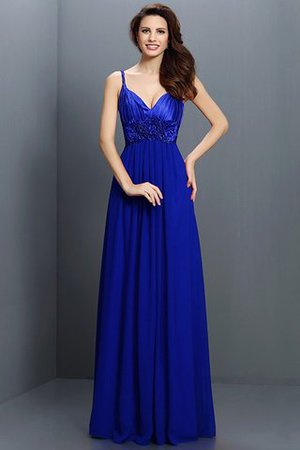 Robe demoiselle d'honneur longue a-ligne de col en v avec sans manches de princesse - Photo 25