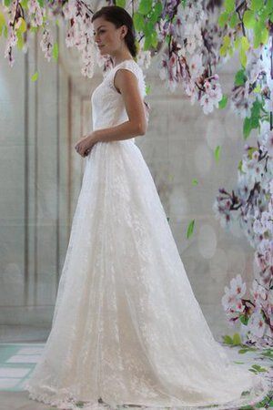 Robe de mariée plissé distinguee elevé avec nœud avec ruban - Photo 2