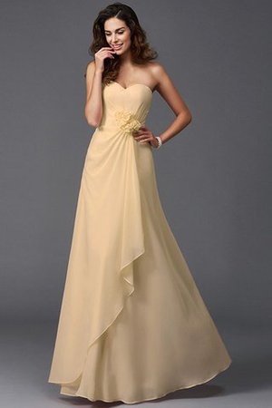 Robe demoiselle d'honneur longue de princesse a-ligne avec fleurs fermeutre eclair - Photo 12