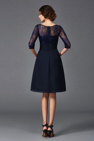 Empire Taille Halbe Ärmeln Ärmelloses Mini Brautmutterkleid mit Reißverschluss - Bild 4