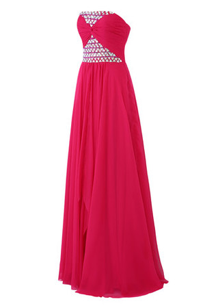 Robe de soirée naturel moderne avec chiffon balancement manche nulle - Photo 4