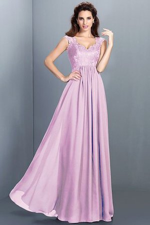 Robe demoiselle d'honneur longue naturel manche nulle jusqu'au sol de princesse - Photo 21