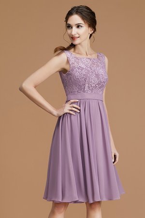 A-Line Reißverschluss Attraktiv Mini Brautjungfernkleid mit Natürlicher Taille - Bild 6