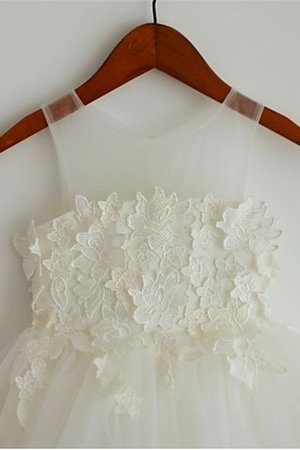 Vestido de Floristas de Corte-A en Tul de Flores de Escote de Tirantes Espaguetis - Foto 2
