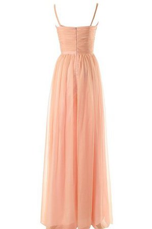 Vestido de Dama de Honor de Corte-A de Plisado de Hasta el suelo - Foto 3