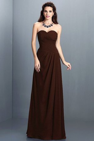 Prinzessin Ärmelloses A-Linie Brautjungfernkleid mit Herz-Ausschnitt mit Plissierungen - Bild 7