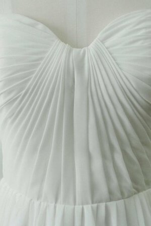Robe de mariée en chiffon en plage a-ligne avec fleurs textile en tulle - Photo 3