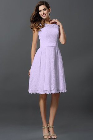 Robe demoiselle d'honneur courte manche nulle de princesse a-ligne col u profond - Photo 19