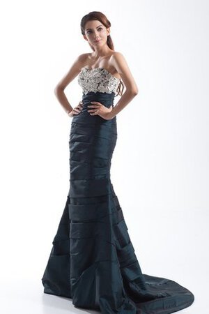 Meerjungfrau Stil trägerloser Ausschnitt gerüschtes Abendkleid mit Bordüre - Bild 4