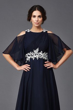 Breiter Träger Spaghetti Träger Reißverschluss A-Line Brautmutterkleid aus Chiffon - Bild 7