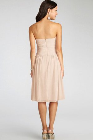 Robe demoiselle d'honneur courte ruché croisade de bustier en chiffon - Photo 4