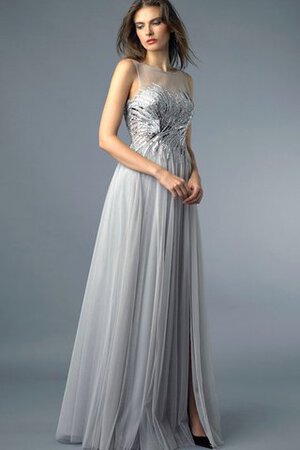 Robe de bal plissage naturel avec sans manches en tulle ligne a - Photo 1