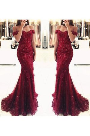 Abito da Ballo Vintage con Applique in pizzo Fuori dalla spalla con Ricamo Cerniera - Foto 3