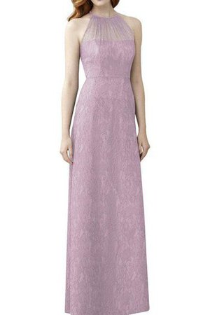 Vestido de Dama de Honor de Corte Recto en Encaje de Largo de Mangas Illusion - Foto 1