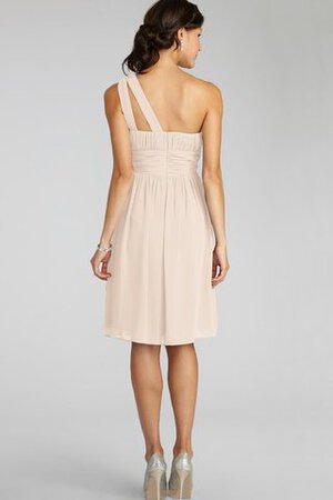 Ein Schulter trägerloser Ausschnitt Chiffon A-Line mini Brautjungfernkleid - Bild 21