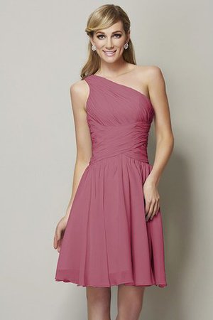 Robe demoiselle d'honneur bref naturel ligne a de princesse en chiffon - Photo 27