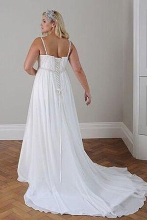 Abito da Sposa Senza Maniche A-Line sogno in Chiffon Semplice sensuale - Foto 2