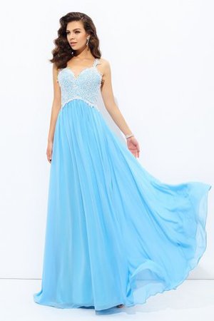 Ärmelloses Anständiges Bodenlanges Ballkleid mit Reißverschluss mit Bordüre - Bild 5