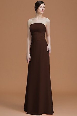 Natürliche Taile Trägerlos A Linie Gerüschtes Prinzessin Brautjungfernkleid - Bild 13