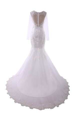 Glamouroso&Dramatico Vestido de Novia de Capa Multi de Pura espalda de Encaje Adorno - Foto 6