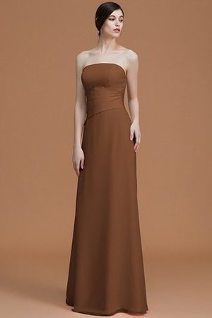 Natürliche Taile Trägerlos A Linie Gerüschtes Prinzessin Brautjungfernkleid - Bild 9