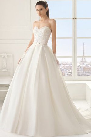 Robe de mariée grandiose intemporel plissé col en forme de cœur avec zip - Photo 1