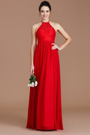 Prinzessin Normale Taille Reißverschluss Neckholder Chiffon Brautjungfernkleid - Bild 4