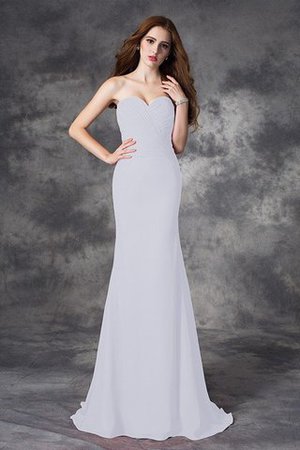 Robe demoiselle d'honneur longue naturel de sirène avec chiffon ruché - Photo 29