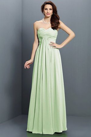 Herz-Ausschnitt Satin Ärmelloses Brautjungfernkleid mit Drapierung mit Plissierungen - Bild 26