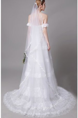 Abito da sposa meravigliosa senza maniche largo bretelle a-line in tulle cerniera - Foto 2