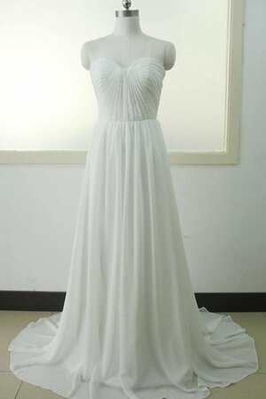 Vestido de Novia de Corte-A en Encaje y Tul de Escote Corazón de Hasta la Tibia - Foto 1