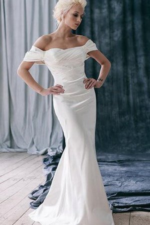 Robe de mariée chic luxueux avec manche courte longueur au ras du sol epaule nue - Photo 1