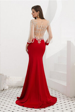 Süß Meerjungfrau Stil Satin Natürliche Taile Romantisches Abendkleid - Bild 2