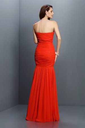 Chiffon Plissiertes Bodenlanges Brautjungfernkleid mit Herz-Ausschnitt mit Empire Taille - Bild 30