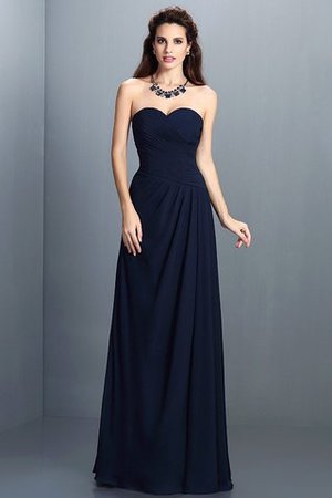Prinzessin Ärmelloses A-Linie Brautjungfernkleid mit Herz-Ausschnitt mit Plissierungen - Bild 10