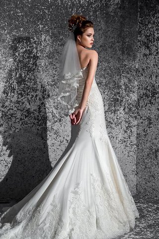 Robe de mariée naturel plissage de sirène appliques de bustier - Photo 2