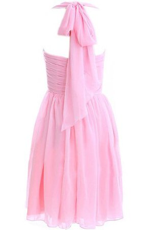 Abito da Damigella Senza Maniche A-Line in Chiffon Anello Cerniera con Increspato - Foto 3