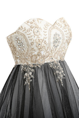 Prinzessin romantisches mehrschichtiges konservatives Netzstoff stilvolles Cocktailkleid - Bild 5