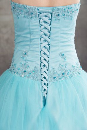 A Linie Ärmelloses Duchesse-Linie Jugendweihekleid aus Tüll mit Perlen - Bild 5