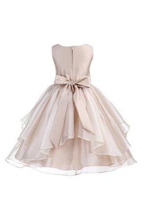 Organza A-Line wadenlanges Blumenmädchenkleid mit Gürtel mit Schleife - Bild 2