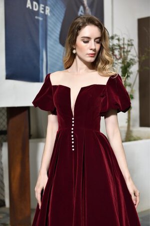Ehrenvoll Normale Taille Pompöse Romantisches Ballkleid mit Kurzen Ärmeln - Bild 3