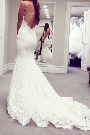 Abito da Sposa Coda A Strascico Corto Conotta Senza Maniche Sirena in Pizzo - Foto 2