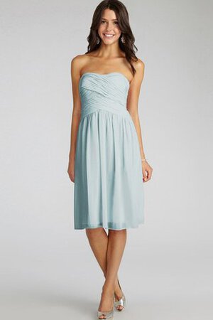 Robe demoiselle d'honneur courte ruché croisade de bustier en chiffon - Photo 31