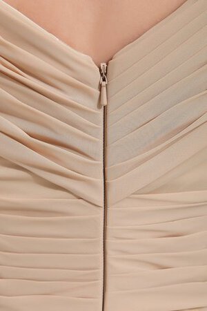 Reißverschluss Chiffon A-Linie bodenlanges langes Brautmutterkleid mit gekappten Ärmeln - Bild 8