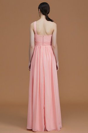 Ärmelloses Chiffon A Linie Gerüschtes Ein Schulterfreies Brautjungfernkleid - Bild 36