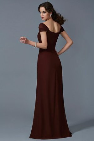 Normale Taille Chiffon A Linie Taft kurze Ärmeln Abendkleid - Bild 2